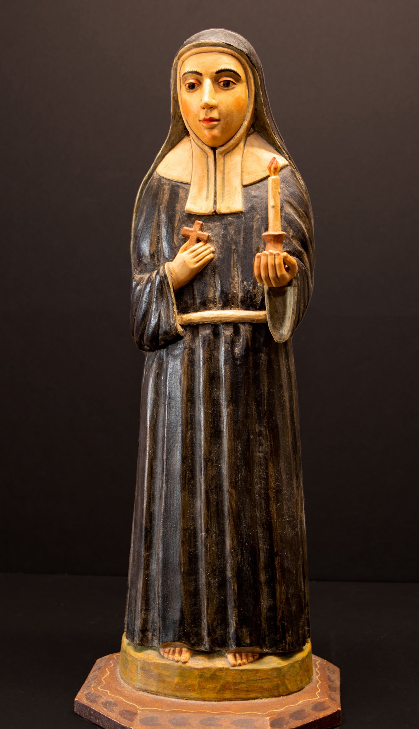 Saint Bernadette Carving By The Guerro Family Of Mexico
